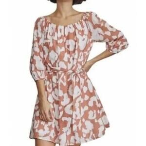 Elizabeth and James Cottagecore Boho Dress Size S Tan Feminine Twee "Uptown"